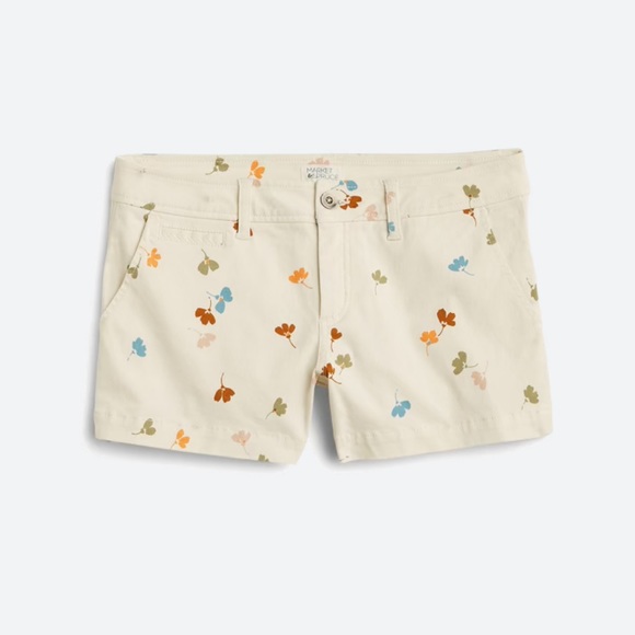 UEC MARKET & SPRUCE CHINO FLORAL SHORTS SIZE 4! - Picture 1 of 7